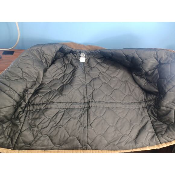 VTG Polar King Duck Canvas Work Jacket Brown Quilted Talon Zip USA Faded 3XL - Picture 9 of 16